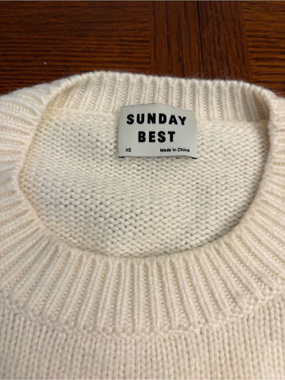 Sunday Best Cream Crewneck Sweater with Daisy Embroidery - Picture 4 of 5